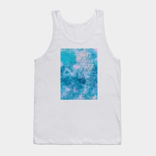 Abstract Watercolor Mint Blue, Watercolor Art Tank Top